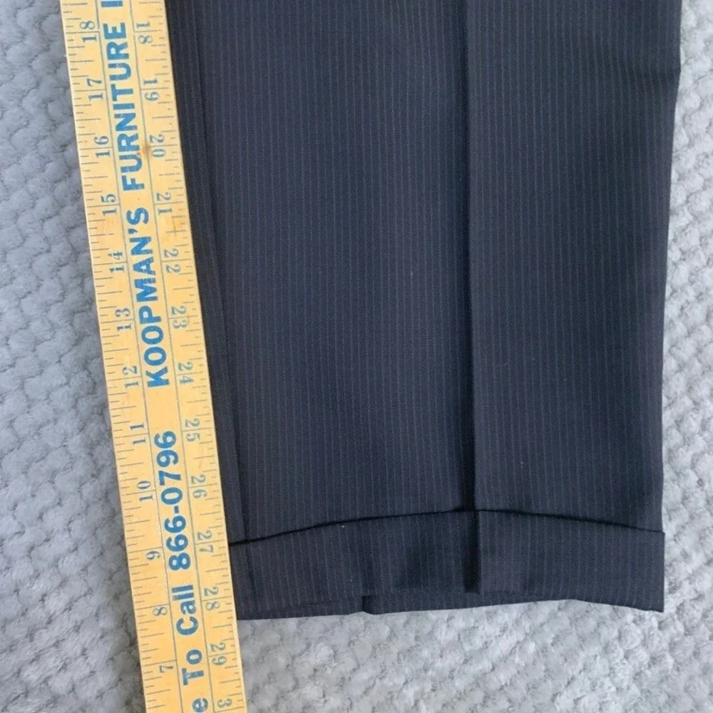 Jack Victor Valentino Mens 46R 40W Black Pinstripe Wool 2 Piece Suit Canada